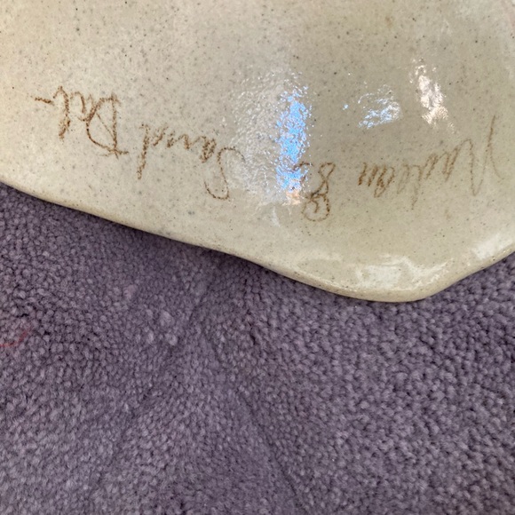 Vintage  handmade pottery fish platters by Nadeau of Cape Cod - Picture 2 of 3